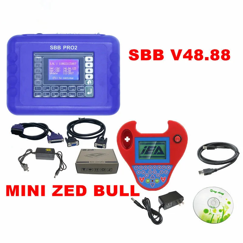 Newest SBB PRO2 V48.99 Key Programmer – No Tokens | Supports Toyota G-Chip & New Cars to 2017 | Multi-Language