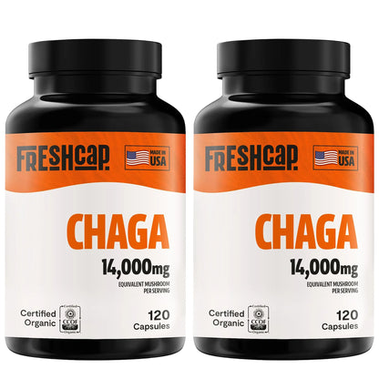 Chaga Mushroom Capsules – Antioxidant Support, Boosts Immunity, Skin Vitality & Digestive Balance