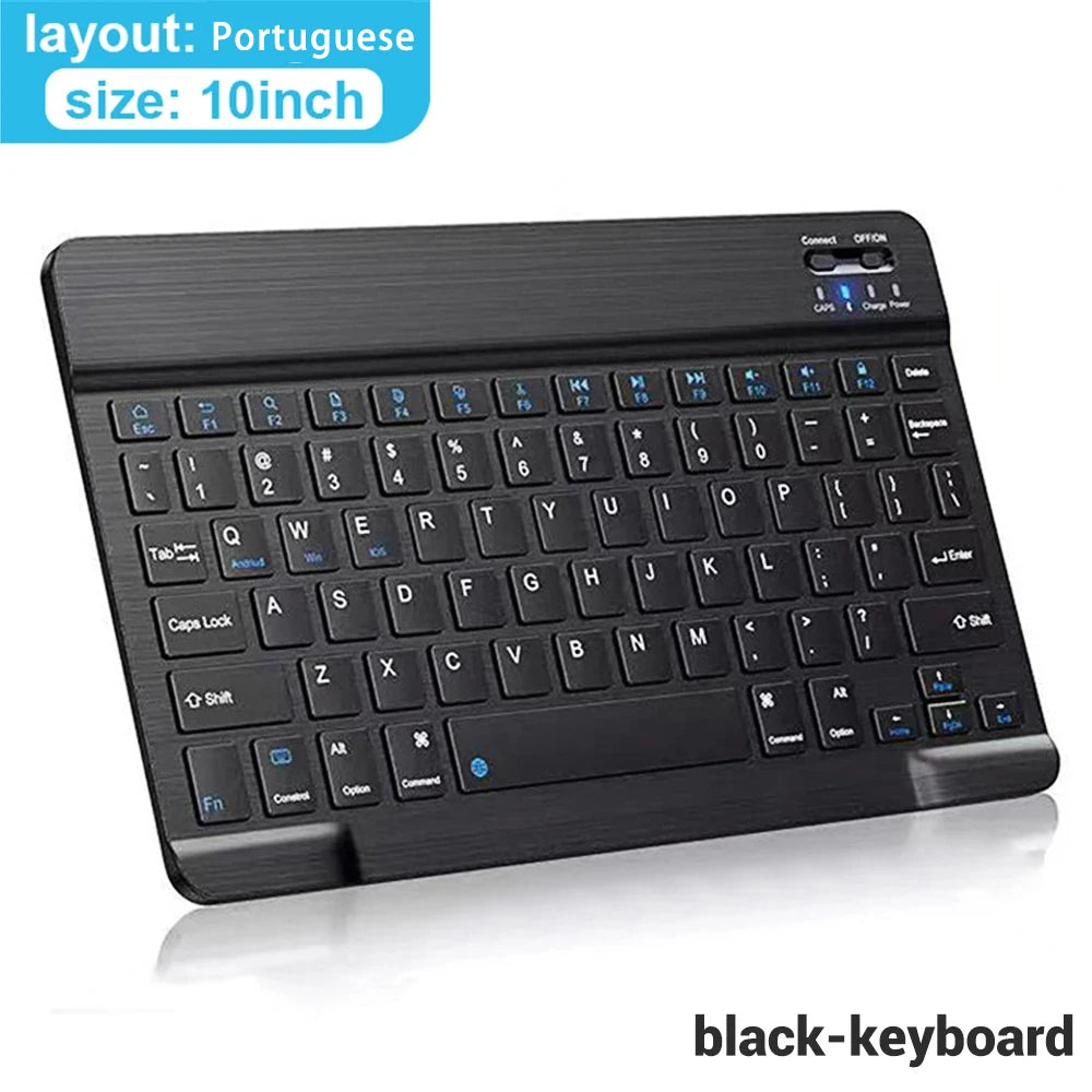Bluetooth Wireless Keyboard & Mouse | Multilingual for iOS, Android & Windows Tablets – Compatible with iPad Air, Mini, and Pro (Spanish, Korean, Portuguese, Russian + More)