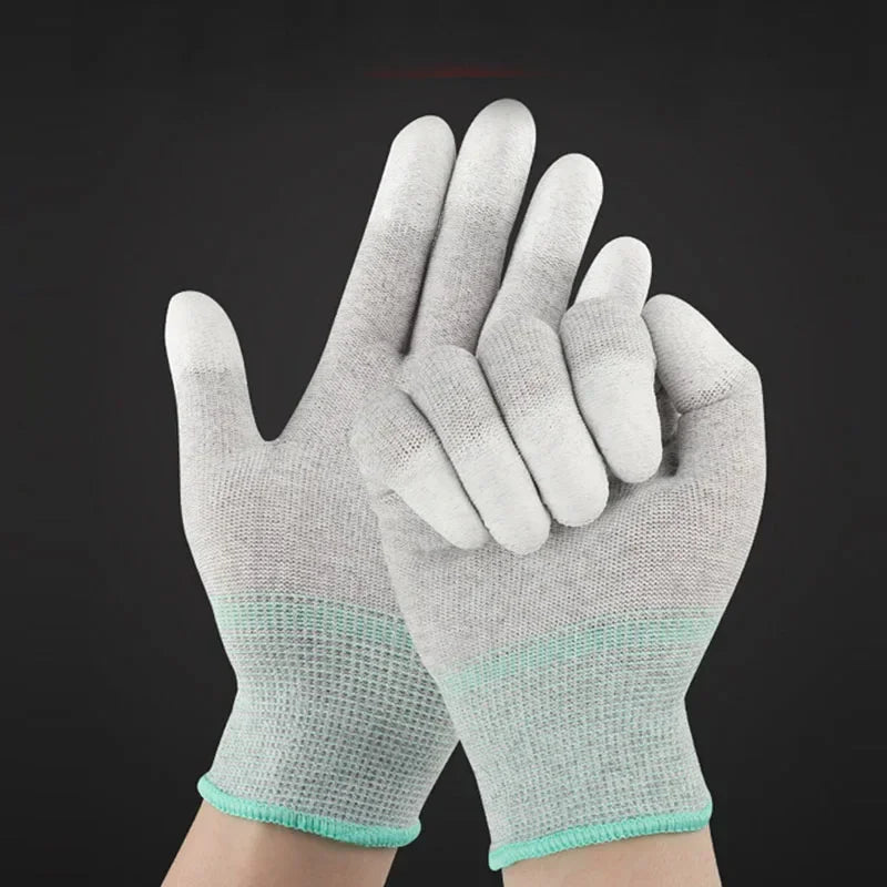 PU Coated Finger ESD Anti-Static Glove For iPhone Computer Phone Repair Tools Protection Electronic Working Glove