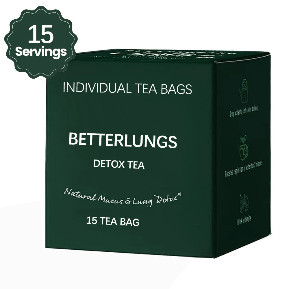 ✨ BetterLungs Mullein Detox Tea – 15 Herbal Bags (Caffeine Free)