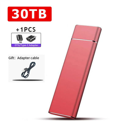 External 2TB /8TB/16TB/20TB / 30TB SSD – High-Speed Portable Solid State Drive with Type-C & USB 3.1 Interface for PC, Laptop & Mac