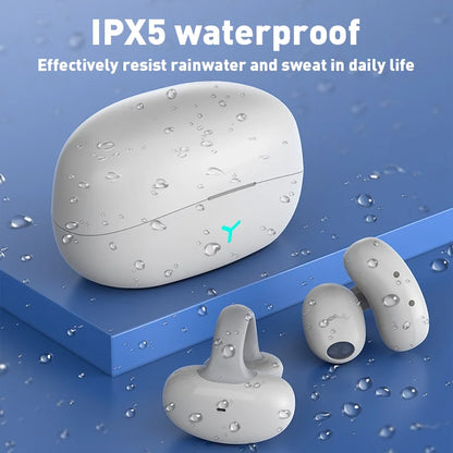 2025 Clip-On Open-Ear Bluetooth Earphones – 3D Sound OWS Sport Wireless Headset for Running, Gym & Everyday Use