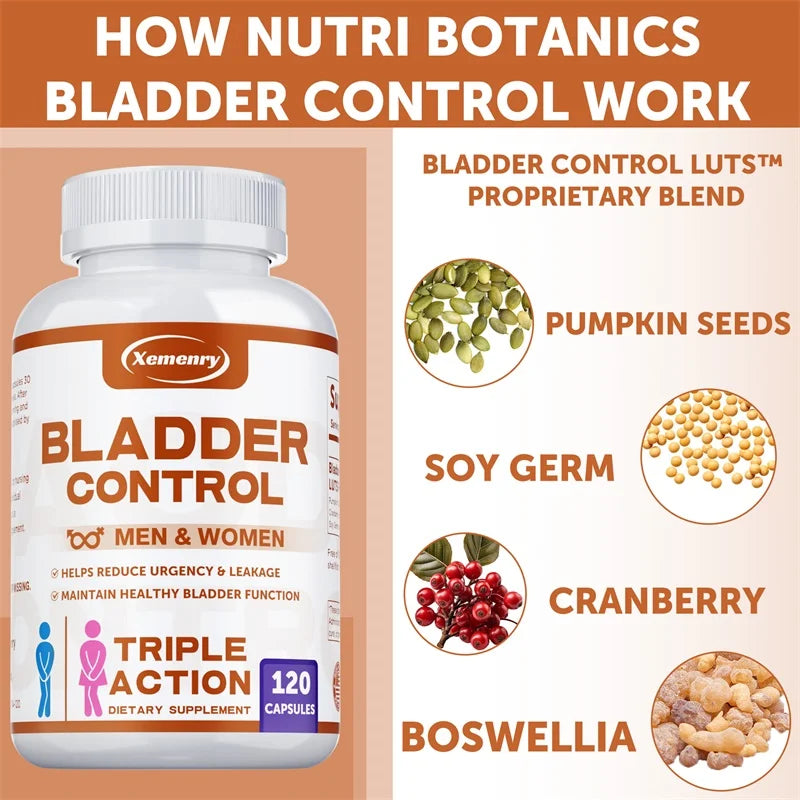 Bladder Control Supplement – Reduces Urinary Frequency & Urgency, Supports Healthy Urination
