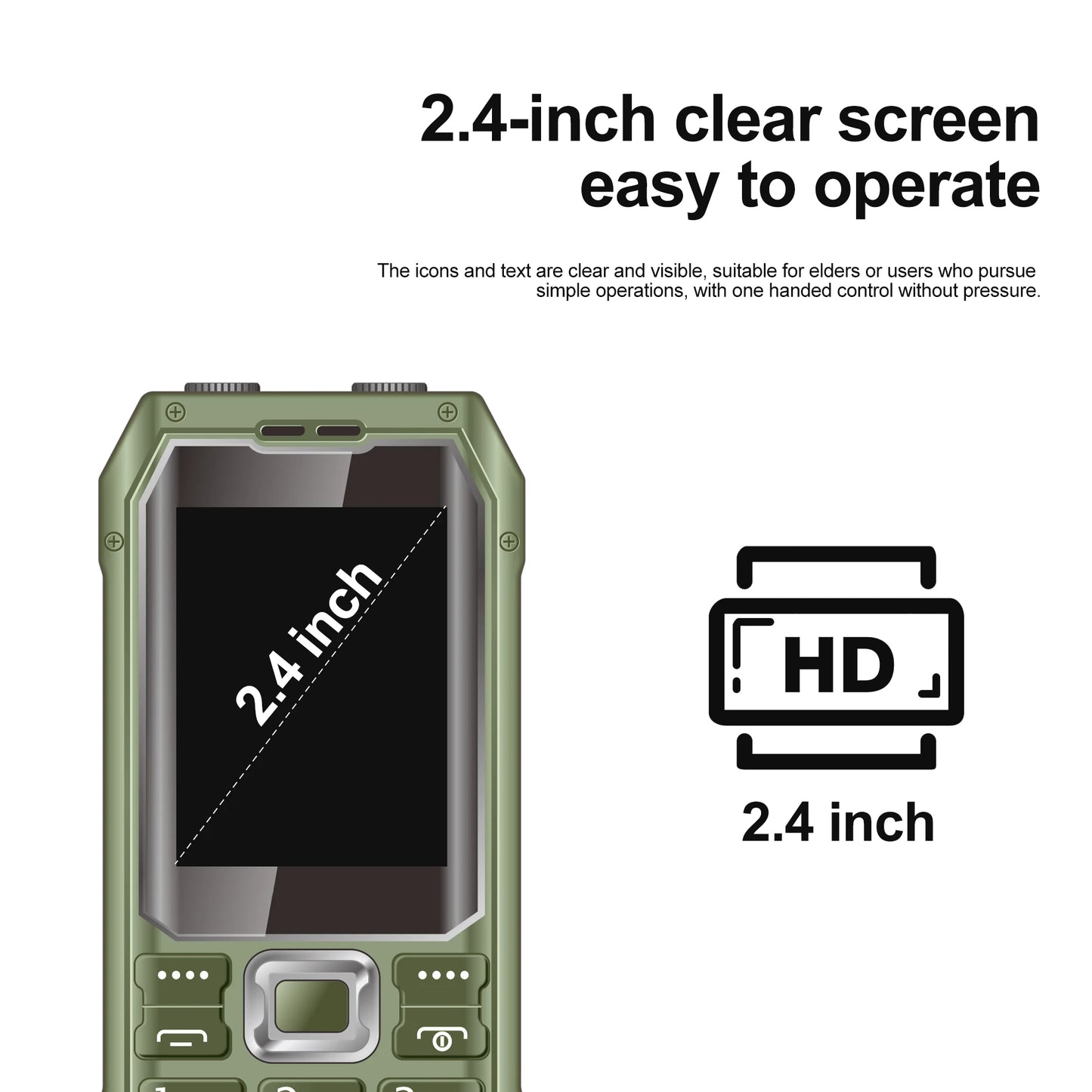 SERVO Q6000 Mobile Phone Dual SIM Standby Speed Dial Call Recording FM radio Dual Flashlight Vibration 2G GSM Feature Cellphones