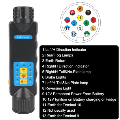 7 / 13 Pin Plug Socket 12V Trailer Tester Wiring Circuit Light Test Car Truck RV Caravan Accessories Diagnostic Tools Universal