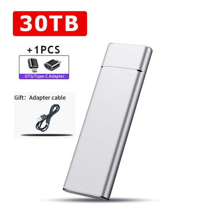 External 2TB /8TB/16TB/20TB / 30TB SSD – High-Speed Portable Solid State Drive with Type-C & USB 3.1 Interface for PC, Laptop & Mac