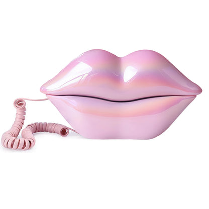 Corded Landline Home Phone – Funny Novelty Lips Telephone with Real Wired Connection for Home, Office & Gift Décor