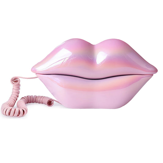 Corded Landline Home Phone – Funny Novelty Lips Telephone with Real Wired Connection for Home, Office & Gift Décor