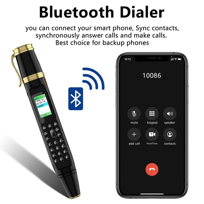 SERVO BM111 Pen Style Mobile Phone – Dual SIM | Magic Voice | Bluetooth Dialer | 3-in-1 Pen & Mini Fan | 2G GSM