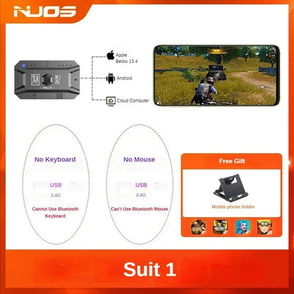 M1 Pro Mobile Game Controller 4-in-1 Adapter | iOS & Android Compatible