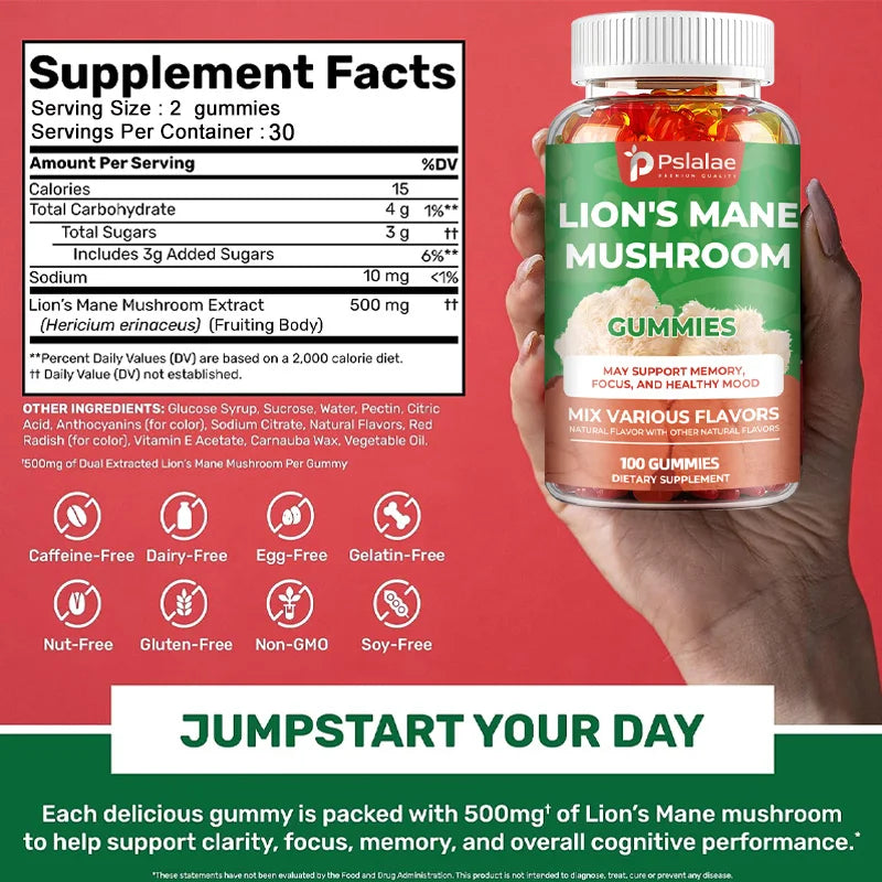 Lion’s Mane Mushroom Gummies – Brain Support, Focus & Mental Clarity