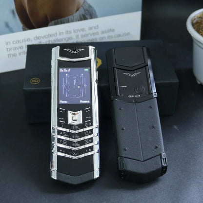 Elegant Metal Signature Handmade Mobile Phone Dual SIM Bluetooth Dialer Ebook Luxury Feature Classic Senior Phone for Elderly