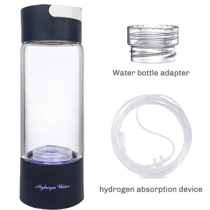 Hydrogen-Rich Water Cup – Portable Hydrogen Generator Bottle with Titanium Filter | USB Rechargeable