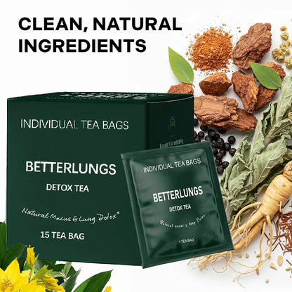 ✨ BetterLungs Mullein Detox Tea – 15 Herbal Bags (Caffeine Free)