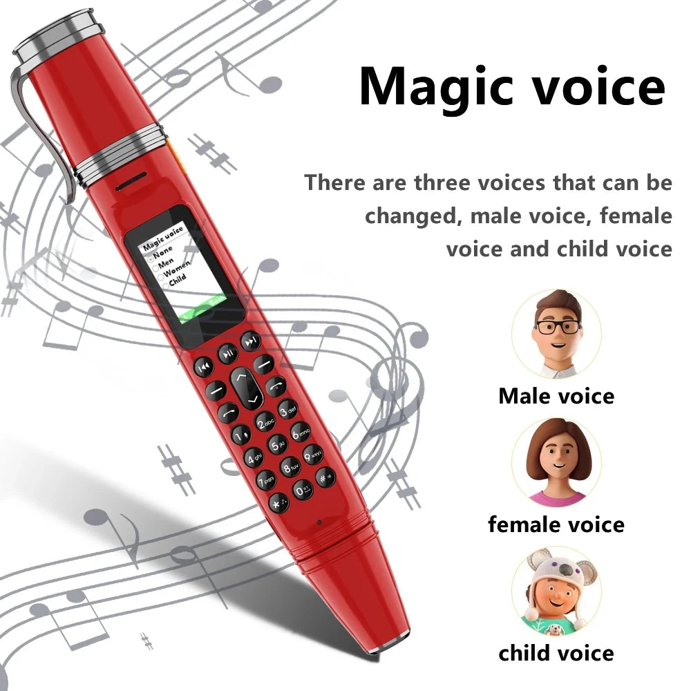 SERVO BM111 Pen Style Mobile Phone – Dual SIM | Magic Voice | Bluetooth Dialer | 3-in-1 Pen & Mini Fan | 2G GSM