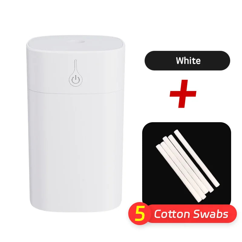 USB Mini Air Humidifier 400ml – Ultrasonic Aroma Essential Oil Diffuser for Home & Car with LED Color Lamp