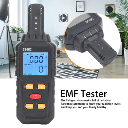 Portable S8602 Digital EMF Detector – Electric & Magnetic Field, Temperature Measurement, Radiation Safety Tool