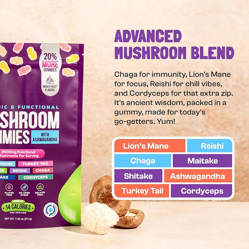 Mushroom Gummies – Boost Immunity, Support Digestion & Regulate Blood Pressure