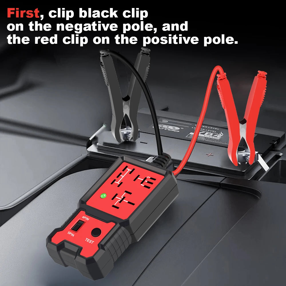 Car Relay & Voltage Tester – Universal 12V Automotive Relay Checker with LED Indicator