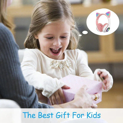 Xiaomi 2025 Wireless Bluetooth Kids Headphones | Cute Flash Lamp Stereo Earphones with Mic & TF Card Support