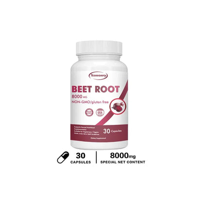 Organic Beetroot Capsules 8000mg – Supports Athletic Performance, Heart Health & Digestion