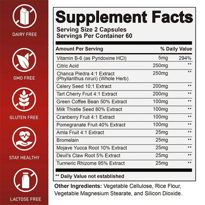 Uric Acid Support - Daily Kidney Cleanse Uric Acid Support - Joint Supplement & Detox for Men & Women