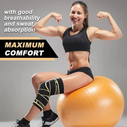 Copper Knee Braces with Strap for Knee Pain Women and Men， Joint Pain Relief, Knee Support for Working, Running, Weightlifting