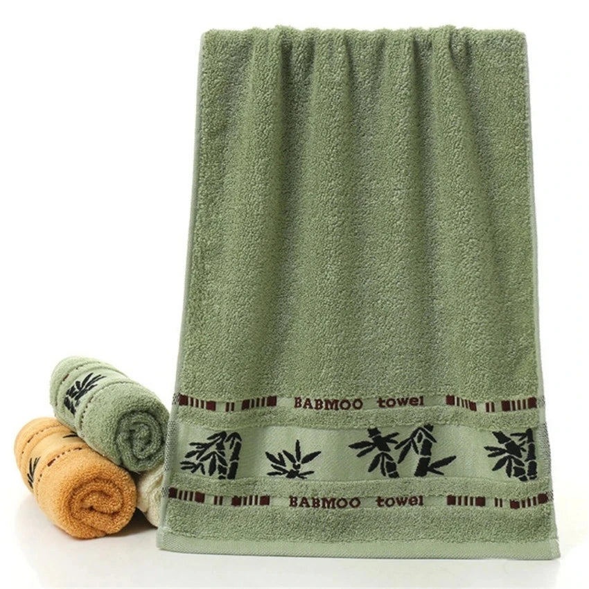 Set of 2 Bamboo Fiber Bathroom Towels Sets 34x74cm/70x140cm Household Hand Face Bath Towel  Sets Washcloths Toallas De Baño 타월