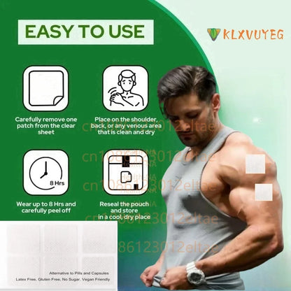 10x Mushroom Complex Transdermal Patches – Lion’s Mane, Reishi, Shiitake & 10 Mushroom Blend, Immune & Cognitive Support, 1-Month Supply