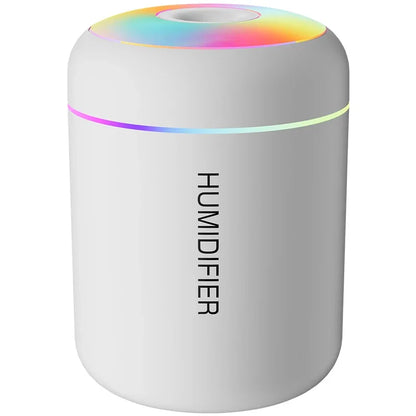 180ML Mini Air Humidifier USB Electric Aroma Diffuser – Essential Oil Purifier with LED Lights for Car, Home & Bedroom