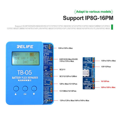 RELIFE TB-05 Battery Cable Repair Instrument Setup-free and Boot-free Adapt To Various Models for IPhone IP8G-16PM  Repair Tools