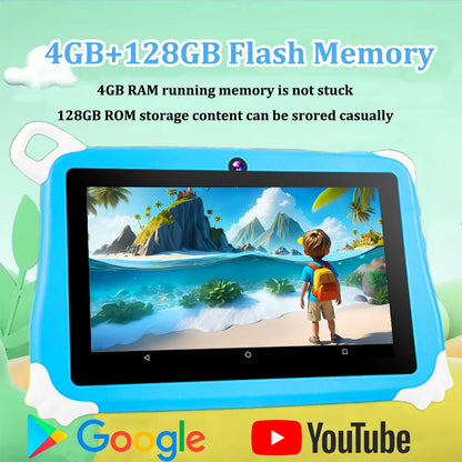 🎨 Nodizz 7-Inch Kids Learning Tablet – Android 15 | 4GB RAM + 128GB ROM | Quad-Core | 3200mAh Battery | Parental Control | Educational Gift