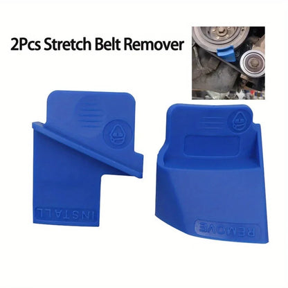2Pcs/set Stretch Belt Service Remover Installer Tool Kit Automobile Ribbed Drive Belts Remover Aux Belt Removal Installer Tool