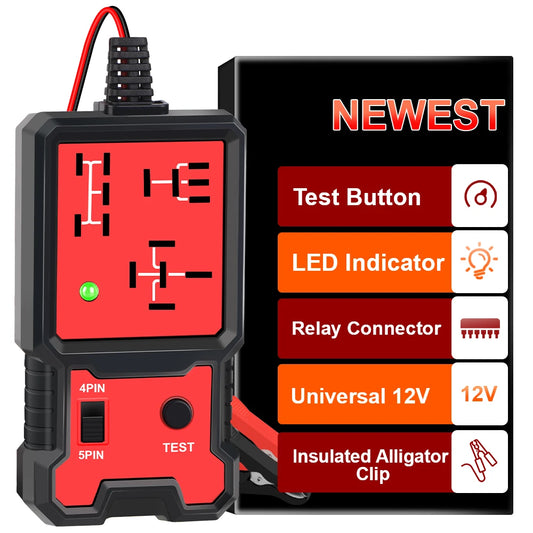 Car Relay & Voltage Tester – Universal 12V Automotive Relay Checker with LED Indicator