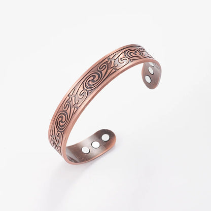 Vintage European and American style magnetic energy wristband bracelet, antique copper magnetic trendy accessory