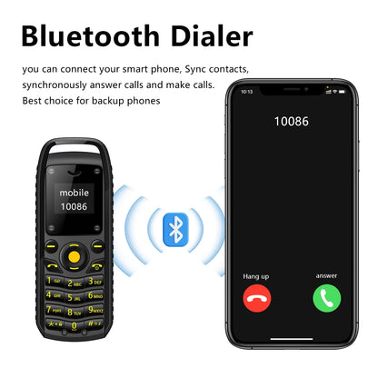 SERVO B25 Mini Feature Phone – Dual SIM, Magic Voice, Bluetooth Sync, 2G Network, Multilingual (Ultra Compact 24g)