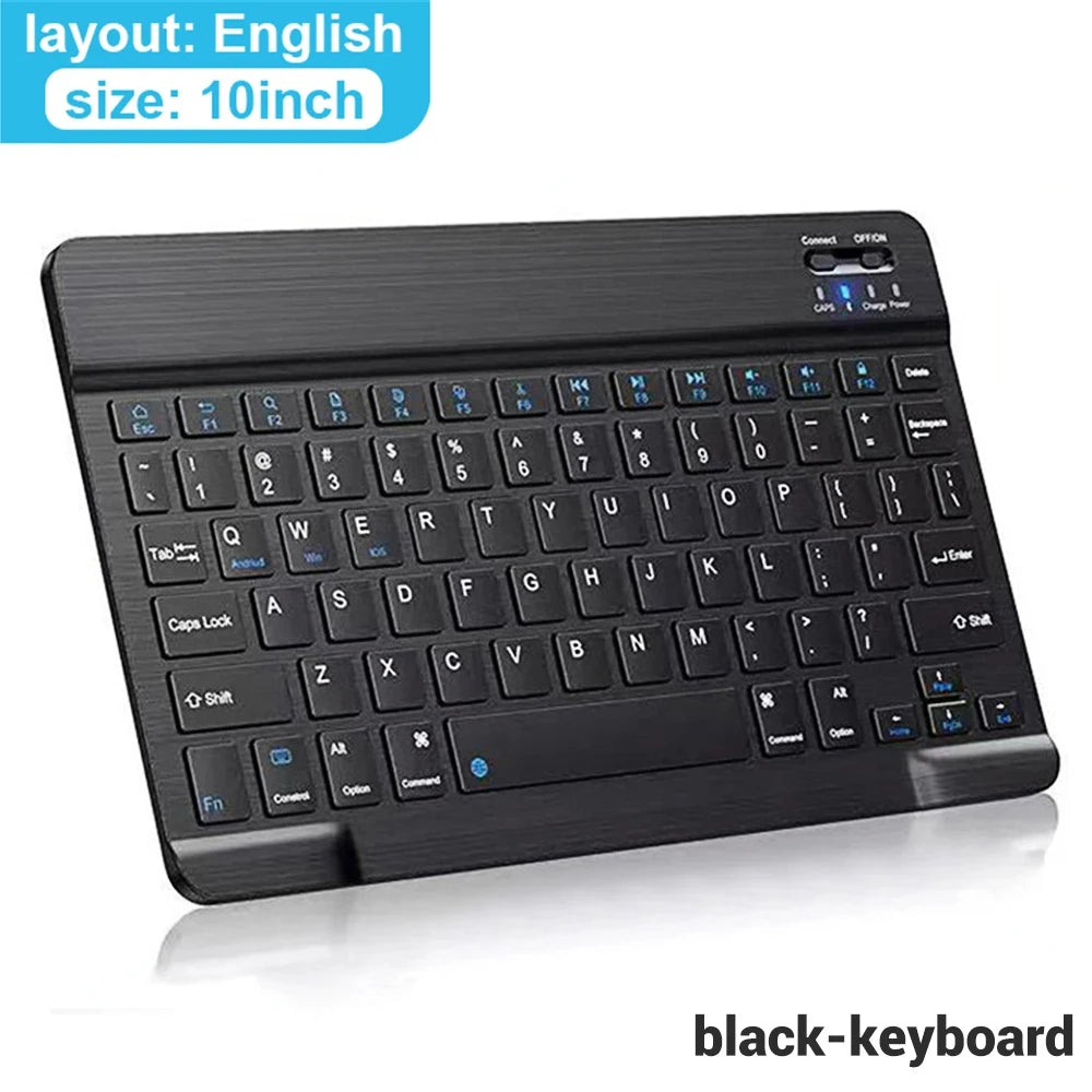 Bluetooth Wireless Keyboard & Mouse | Multilingual for iOS, Android & Windows Tablets – Compatible with iPad Air, Mini, and Pro (Spanish, Korean, Portuguese, Russian + More)