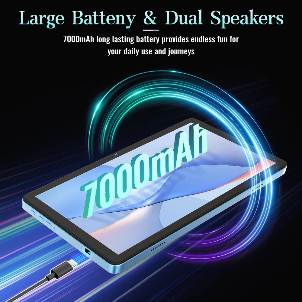 Nodizz Smart Pad15 Mini Tablet 10.1" 120Hz Display MTK6737 12GB RAM 512GB ROM Android14 7000mAh Tablets