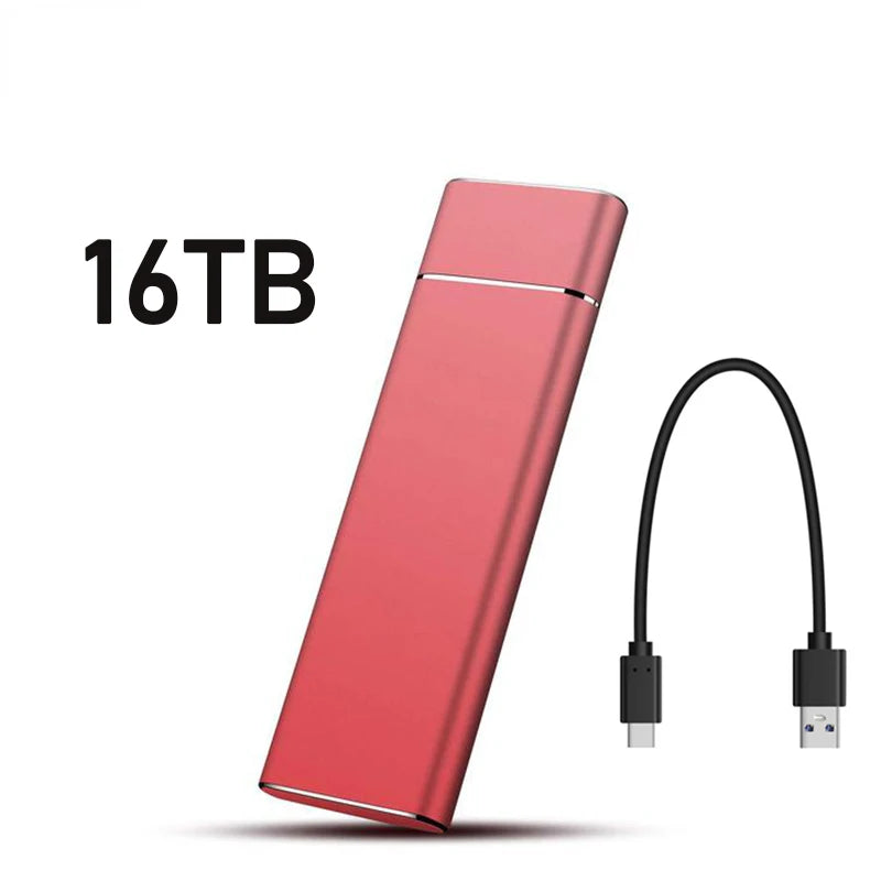 External 2TB /8TB/16TB/20TB / 30TB SSD – High-Speed Portable Solid State Drive with Type-C & USB 3.1 Interface for PC, Laptop & Mac