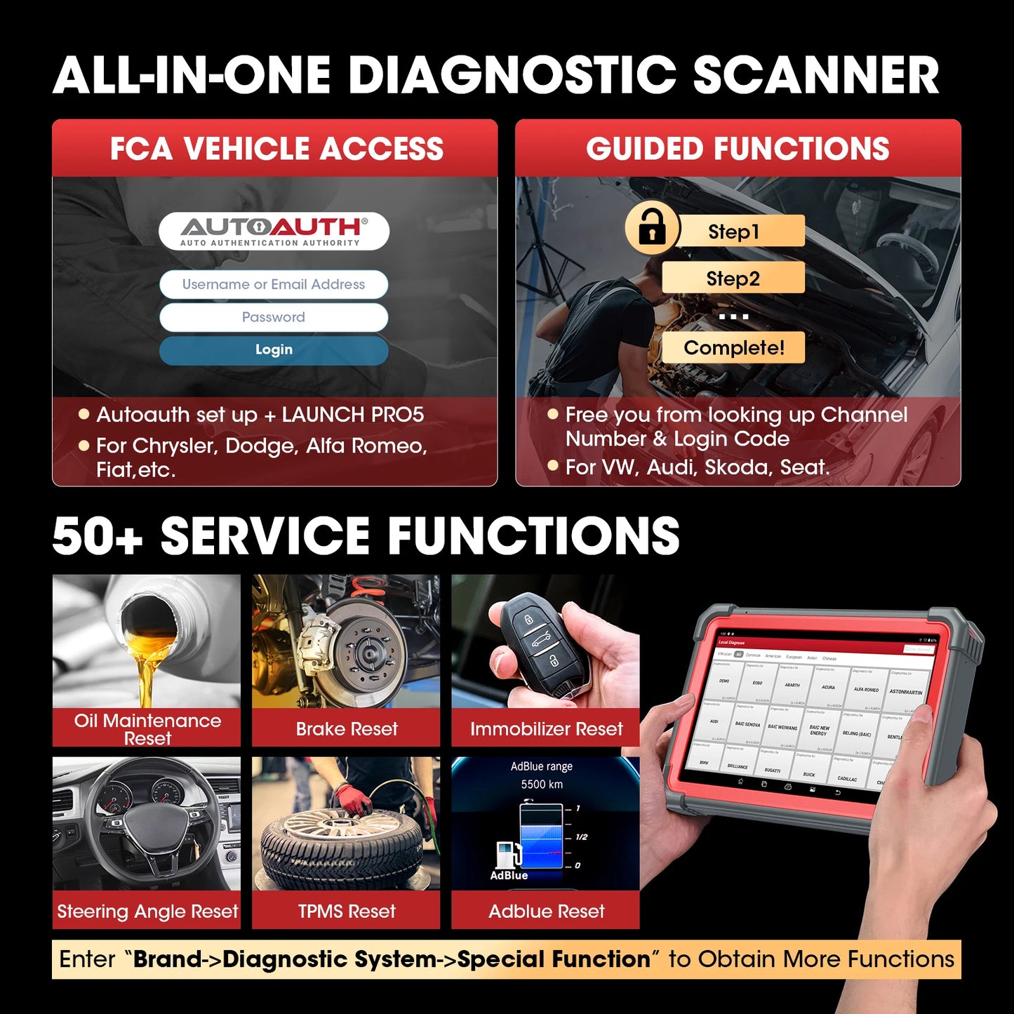 Launch X431 PRO5 Diagnostic Tools ECU Programming Tool with J2534 SmartLink OBD2 Scanner OBDII Launch PRO5