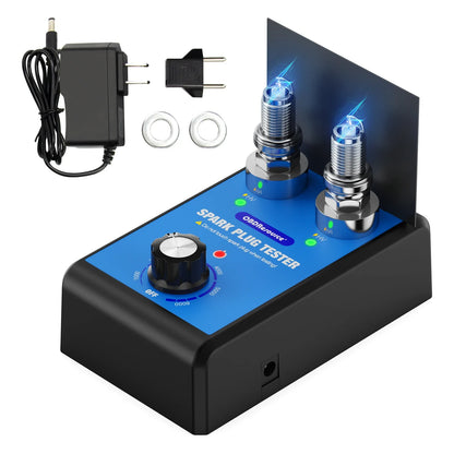 OBDResource Car Spark Plug Tester Pro With Black Board Dual Holes 220V&110V  0-6000rpm Engine Ignition Coil Spark Tester Tool