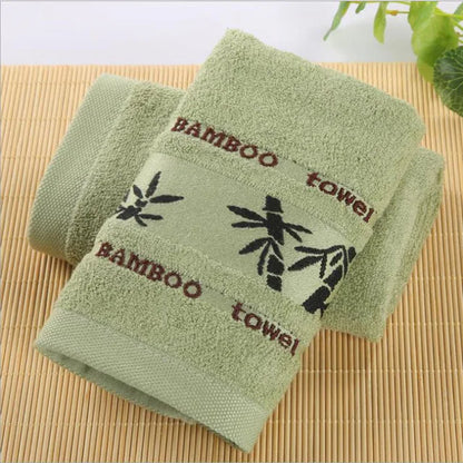 1 / 5 / 10pcs Bamboo Fiber Hand & Bath Towels – Natural Cool, Soft & Quick-Drying Embroidered Towels for Bathroom, Gym & Shower