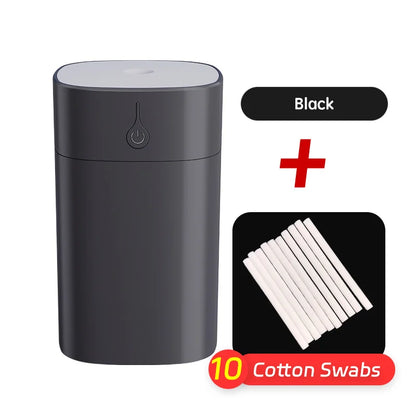 USB Mini Air Humidifier 400ml – Ultrasonic Aroma Essential Oil Diffuser for Home & Car with LED Color Lamp