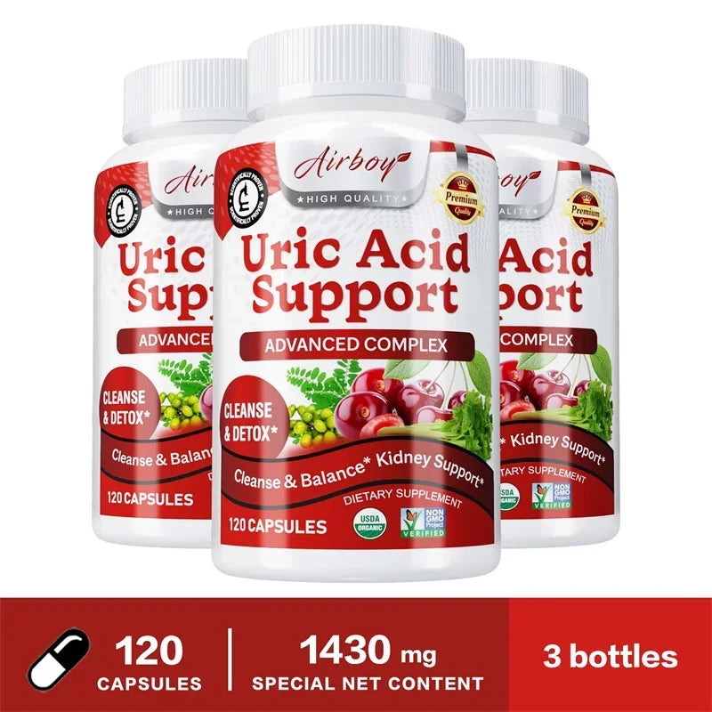Uric Acid Support - Daily Kidney Cleanse Uric Acid Support - Joint Supplement & Detox for Men & Women