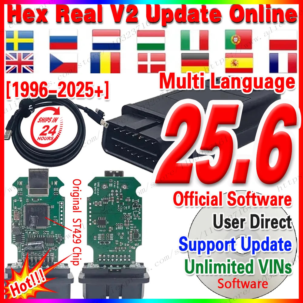 Best HEX Real V2 STM32F429 VGT6 V25.3 V24.7 Latest Online Update STM32F405 VET6 Support Many Languages Unlimited Most Stable