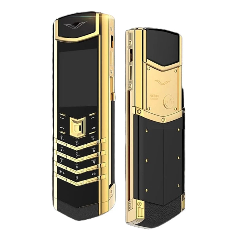 Elegant Metal Signature Handmade Mobile Phone Dual SIM Bluetooth Dialer Ebook Luxury Feature Classic Senior Phone for Elderly