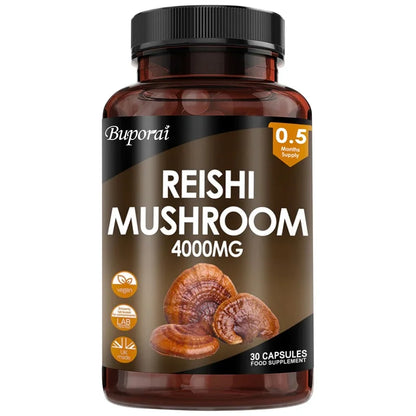 Reishi Mushroom Capsules 4000mg – Immune Support, Boosts Cellular Energy & White Blood Cell Function