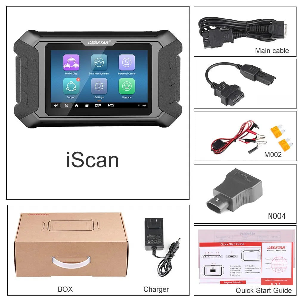OBDSTAR iScan Motorcycle Diagnostic Scanner | Full System Diagnosis & Key Programming for Harley, BMW, Ducati, KTM, Honda, Yamaha & More