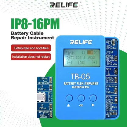 RELIFE TB-05 Battery Cable Repair Instrument Setup-free and Boot-free Adapt To Various Models for IPhone IP8G-16PM  Repair Tools